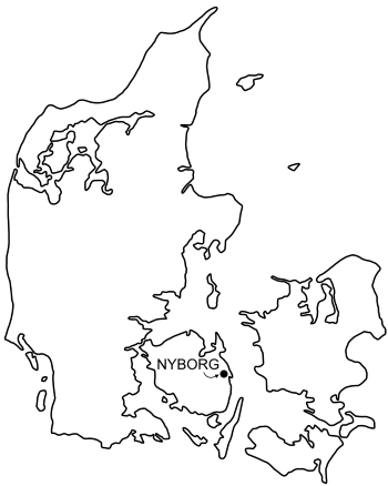 Mapa Zamek Nyborg