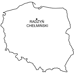 Mapa Zamek w Radzyniu Chełmińskim