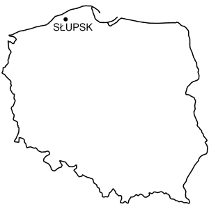 Mapa Zamek w Słupsku