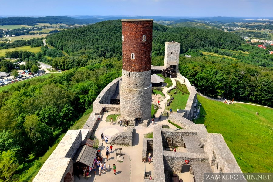 Widok z wieży zamku w Chęcinach