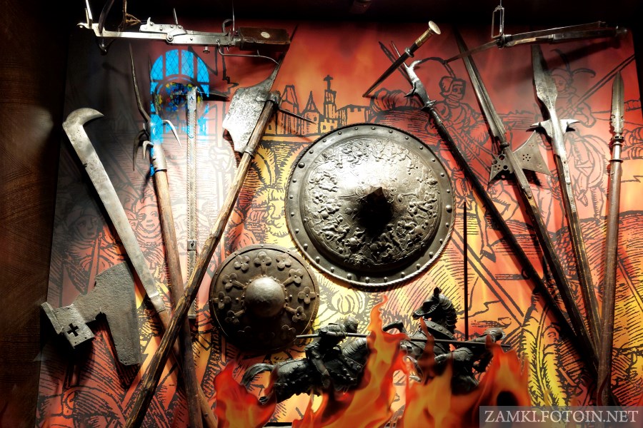 Wystawa broni na zamku w Trokach