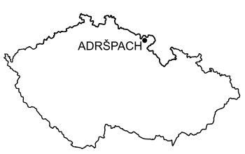Mapa Zamek Adršpach