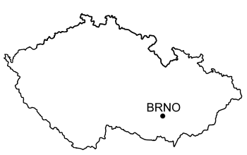Mapa Zamek w Brnie