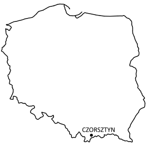 Mapa Zamek w Czorsztynie
