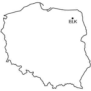 Mapa Zamek w Ełku
