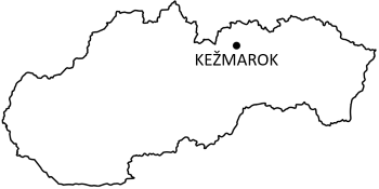 Mapa Zamek w Kežmarku