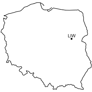 Mapa Zamek w Liwie