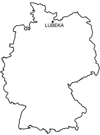 Mapa Zamek w Lubece