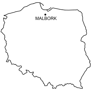 Mapa Zamek w Malborku