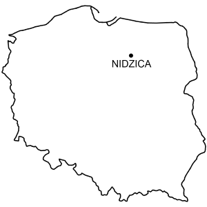 Mapa Zamek w Nidzicy