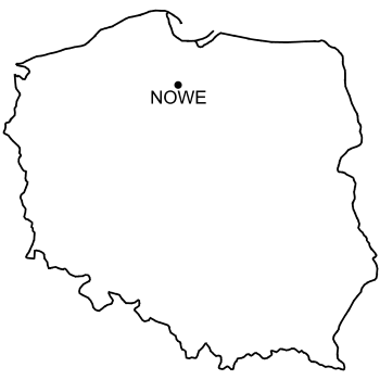 Mapa Zamek w Nowem