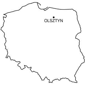 Mapa Zamek w Olsztynie