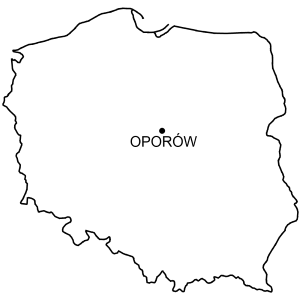 Mapa Zamek w Oporowie