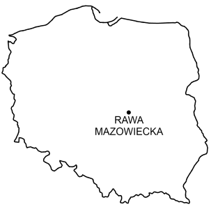 Mapa Zamek w Rawie Mazowieckiej