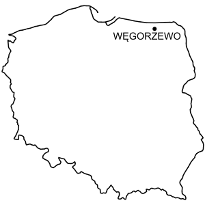 Mapa Zamek w Węgorzewie