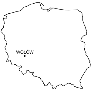 Mapa Zamek w Wołowie