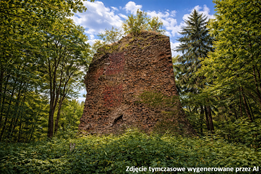 Ruiny zamku w Czarnym Borze